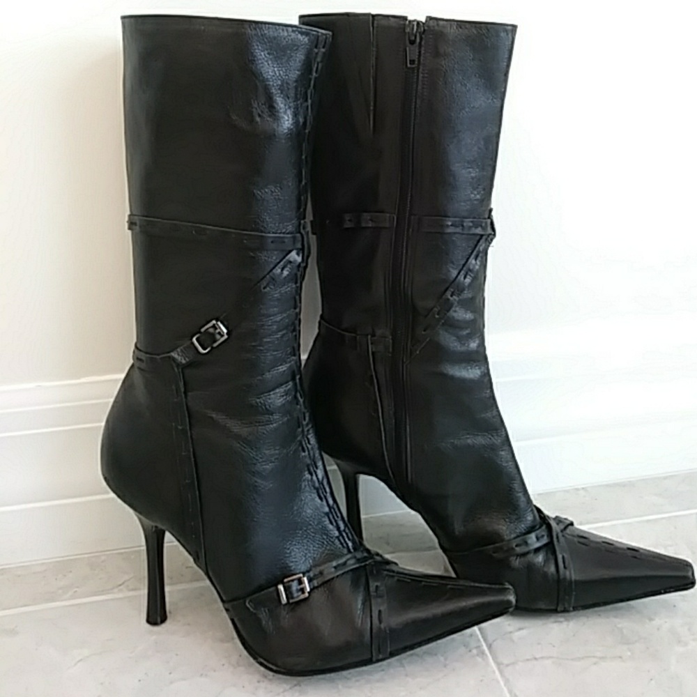 Marciano Black Leather Boots